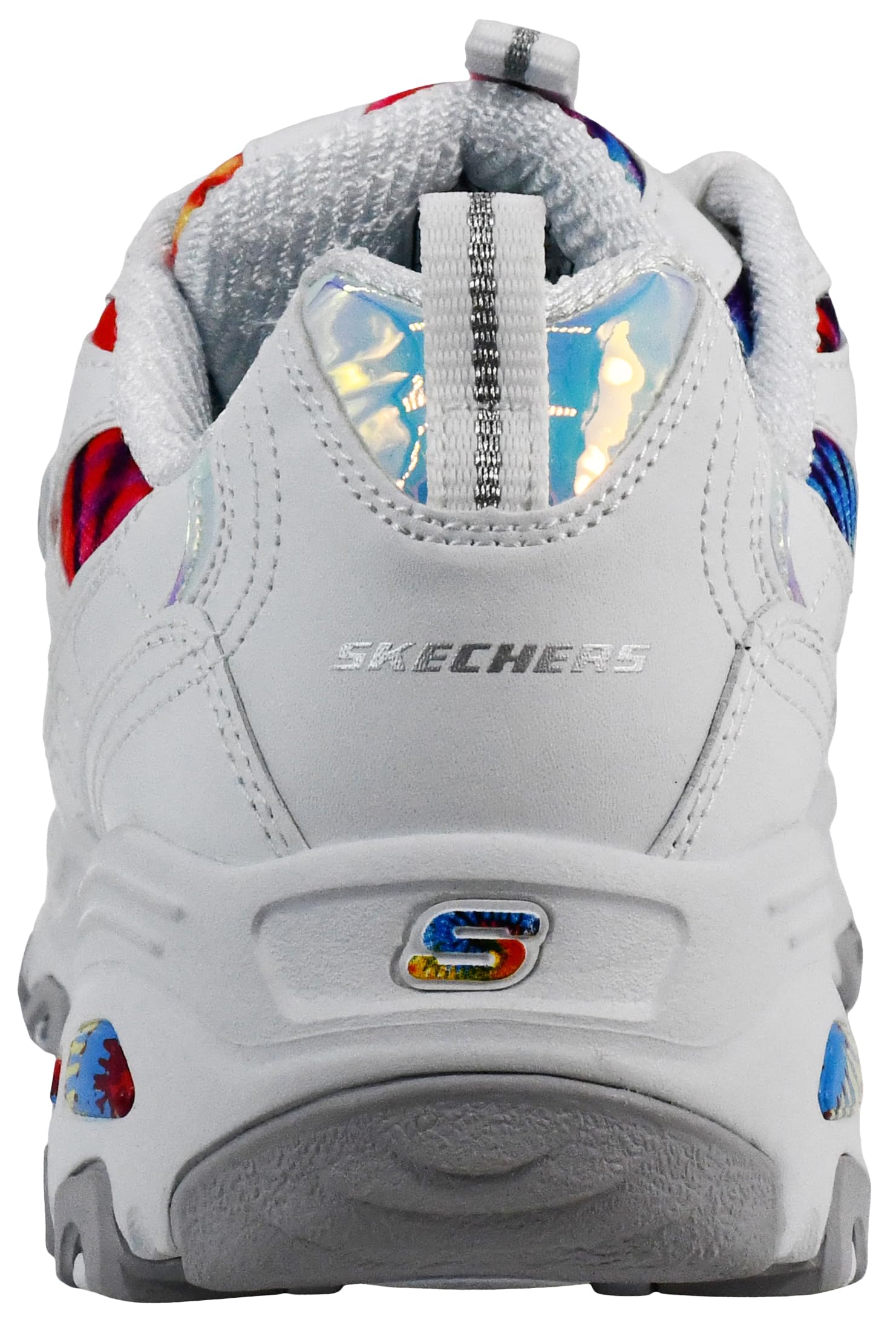 Skechers Women's D'Lites Summer Fiesta Shoes, White/Mul | B2B